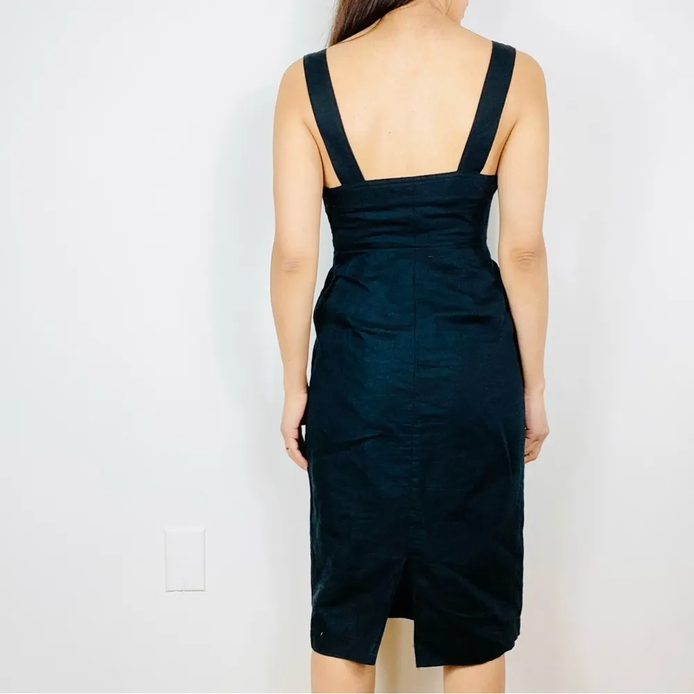 AVEC LES FILLES BLACK MIDI DRESS 2 - Image 4