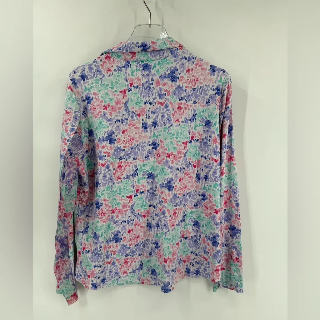 IBKUL Golf Long Sleeve Quarter Zip
Mock Shirt Women's Size xl Blue - Image 2