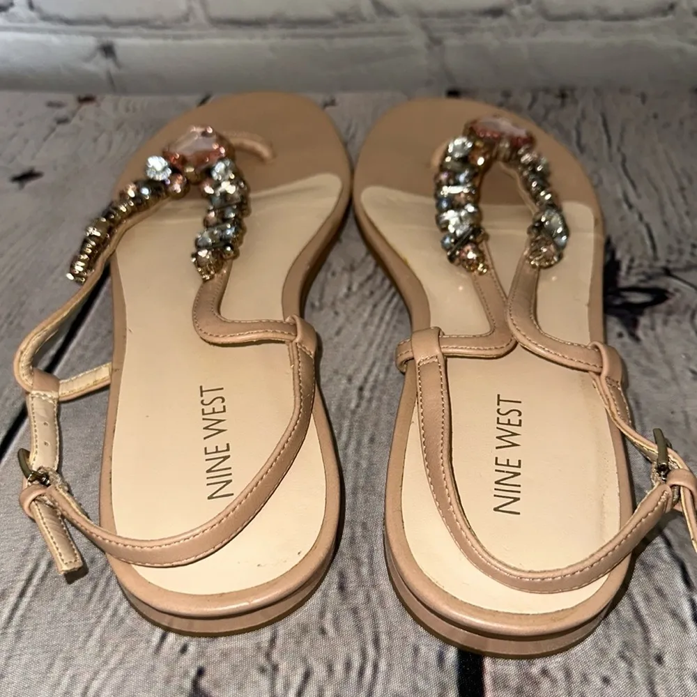 Chunky Rhinstone Sandals size 9 - Image 6