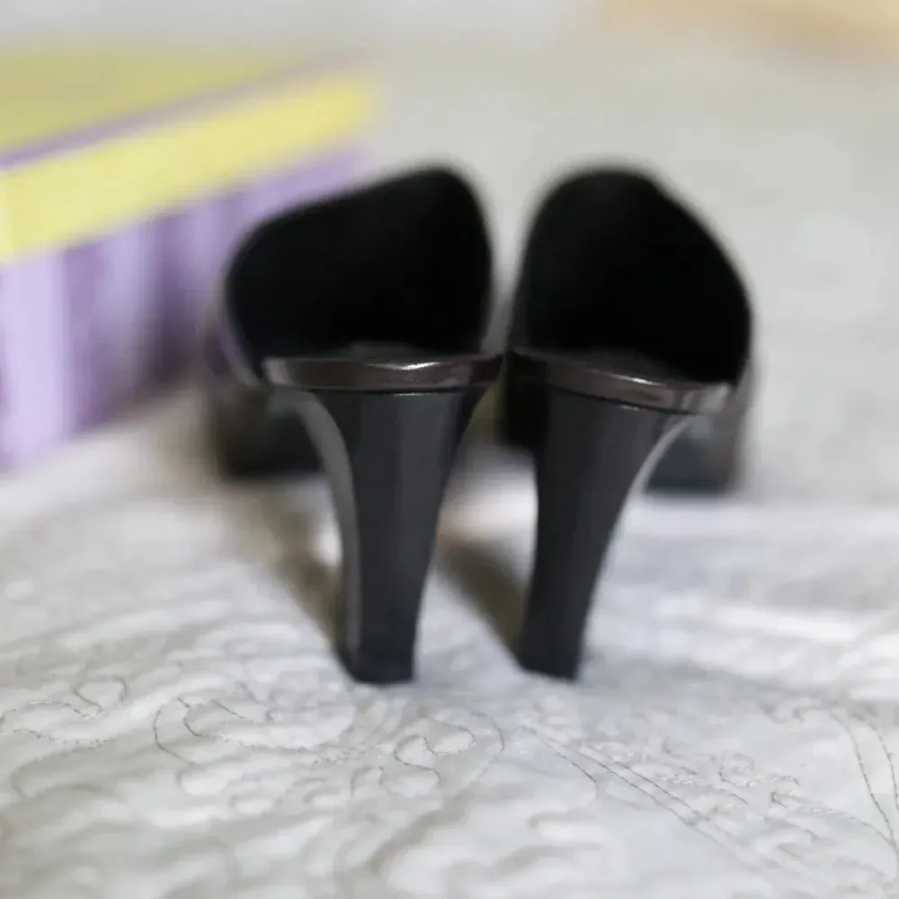 Brighton Rubens Bronze‎ Patent Croc Leather Mules 10 - Image 5