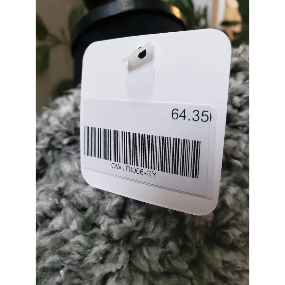 Blossom by P Sweater Women's L Gray 100% Polyester Sherpa Long Sleeve 1/4 Zip Size L - Image 6