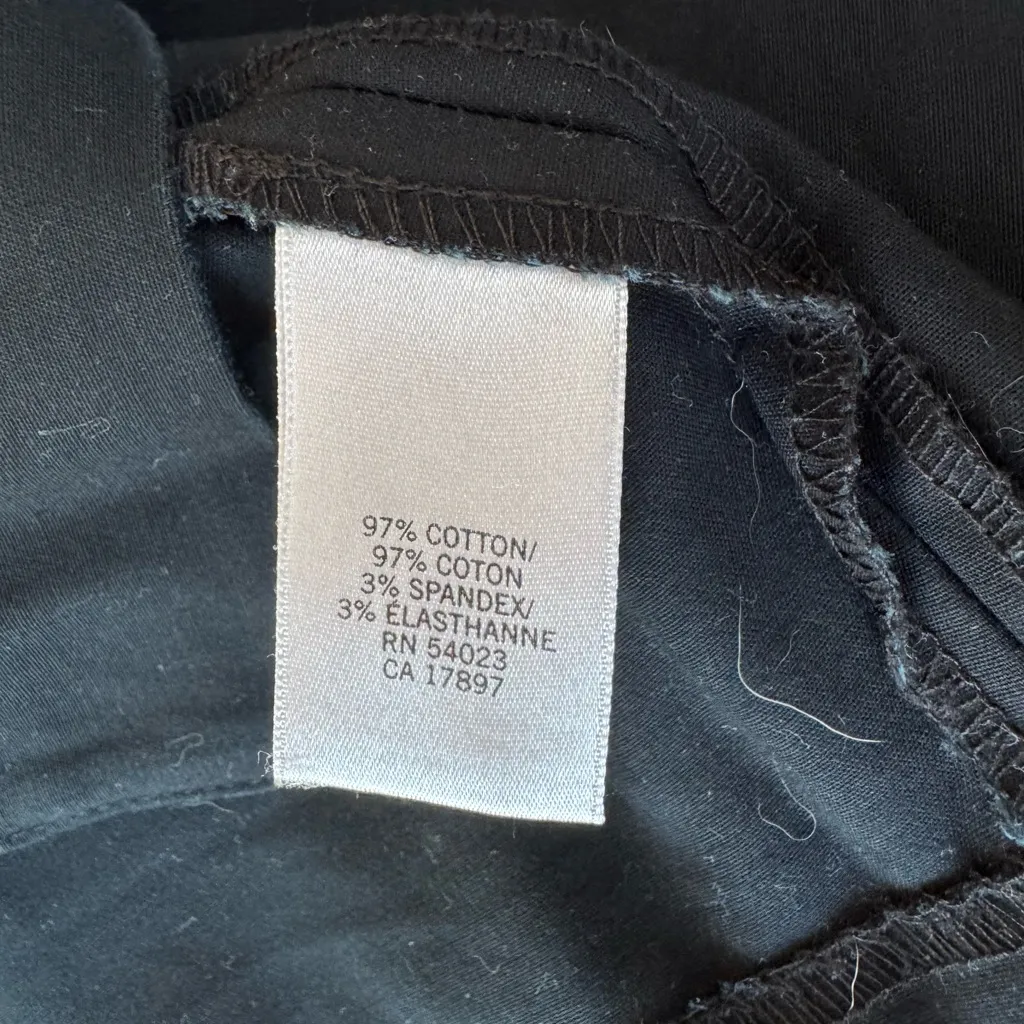 Banana Republic Factory Black Stretch Cotton Pencil Skirt Size 0 - Image 7