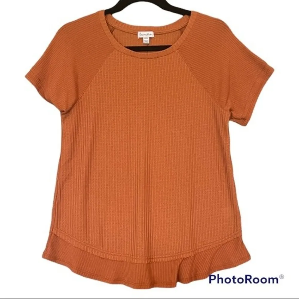 Love, Fire Juniors Orange Short Sleeve Waffle Knit Top Size M - Image 10