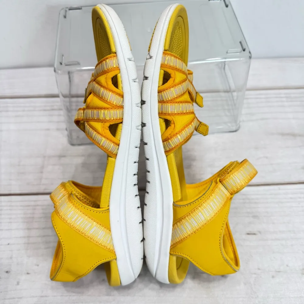 Ryka Yellow Savannah Sport Sandals Contoured Footbed Comfort Arch Support - Image 9