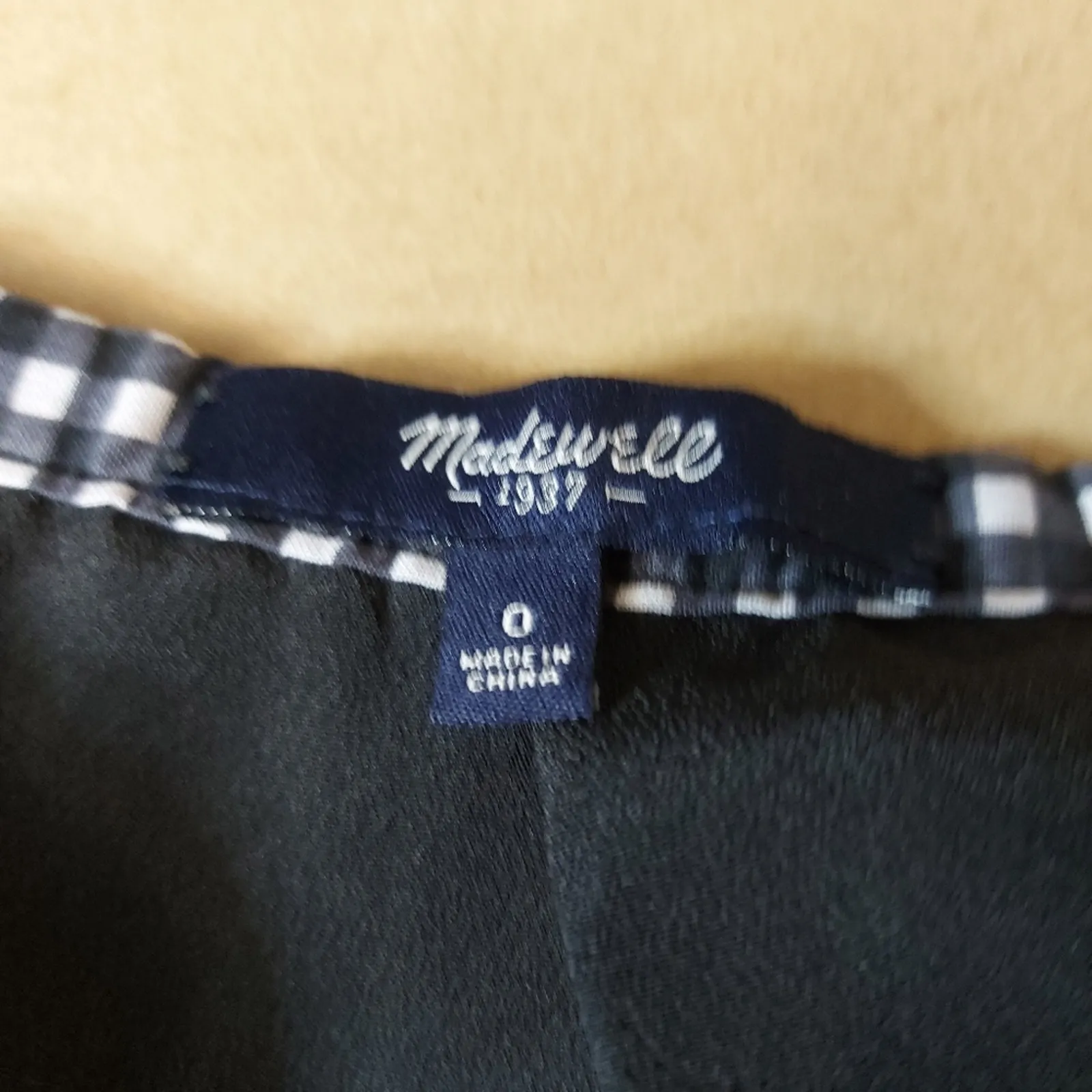 Madewell Black & White Shirred Gingham Skirt 0 Cottagecore Preppy Classic Twee - Image 5