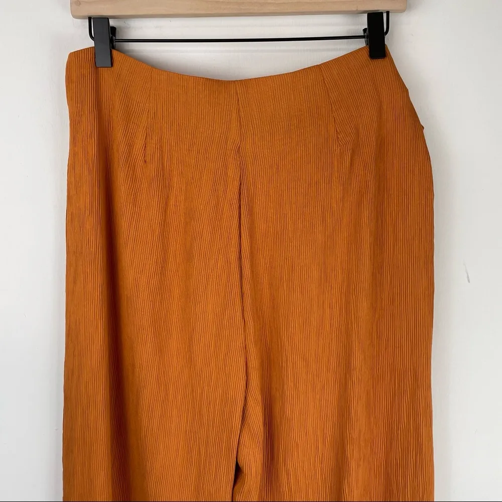 ASTR The Label Ribbed Wide Leg Crossover Tie Wrap Crop Asher Pants Sz Large - Image 7