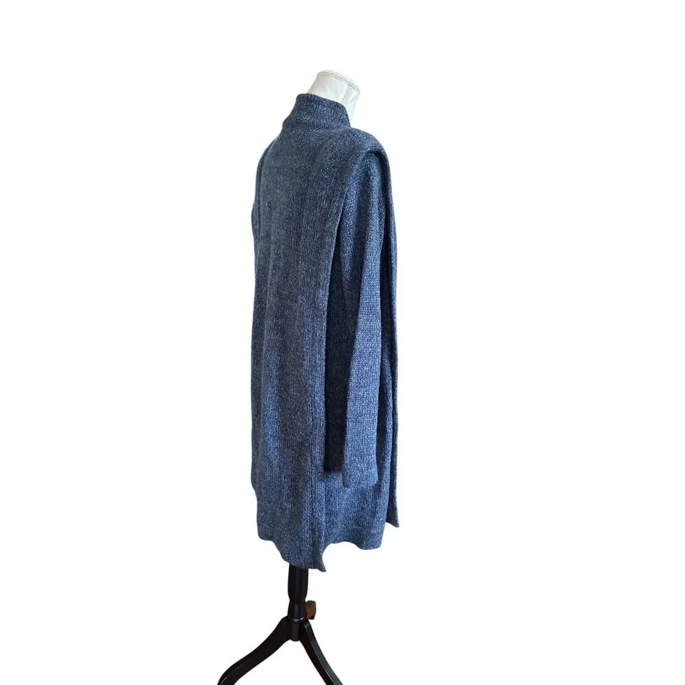 Vintage Sakowitz 70s 80s Gray Long Button Sweater Cardigan Coat Hig Sz L READ Size L - Image 15