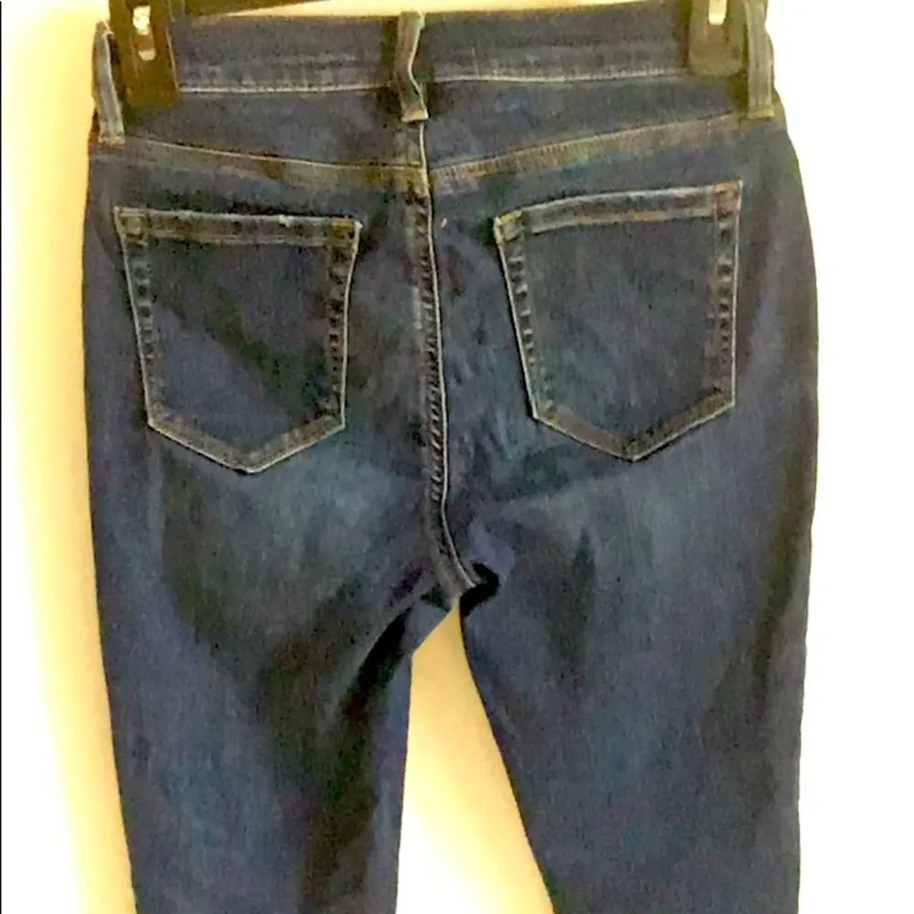 PacSun High Rise Dark Wash Denim Ripped Jegging For My Tall Ladies Size 25 Long - Image 4