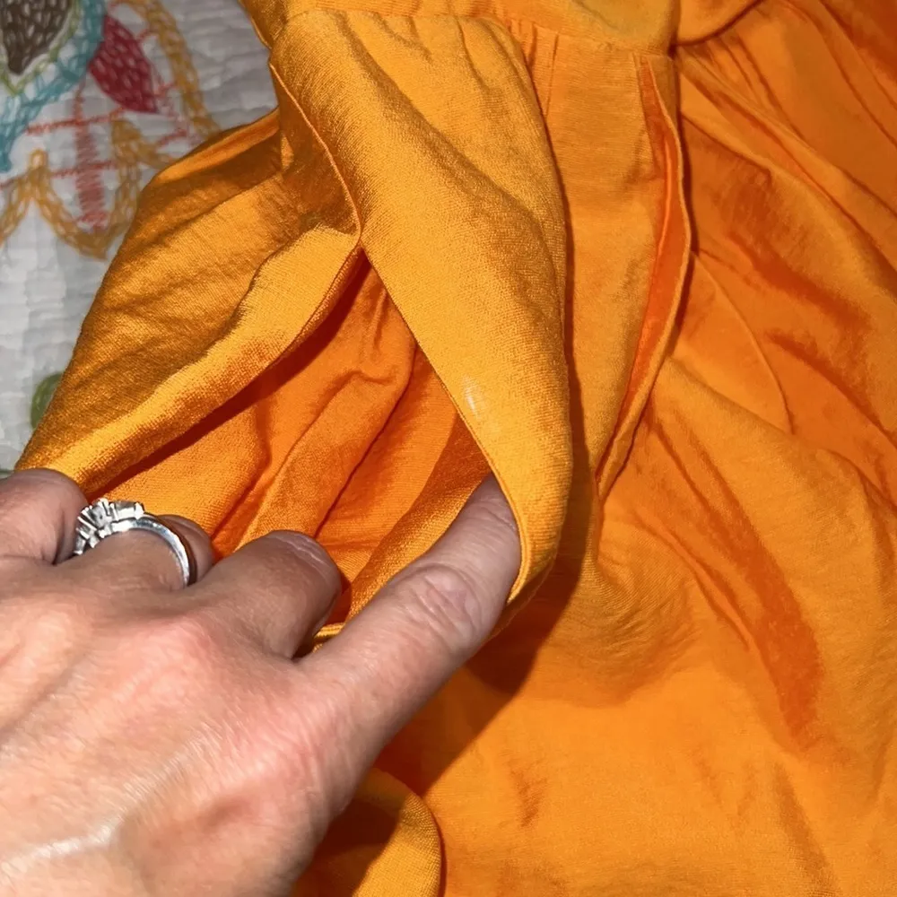 W118 by Walter Baker size large Rylan dress orange with pink criss cross back - Image 13