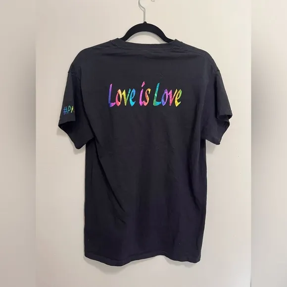 PRIDE Love Is Love Rainbow Graphic Tee Unisex T - Image 2