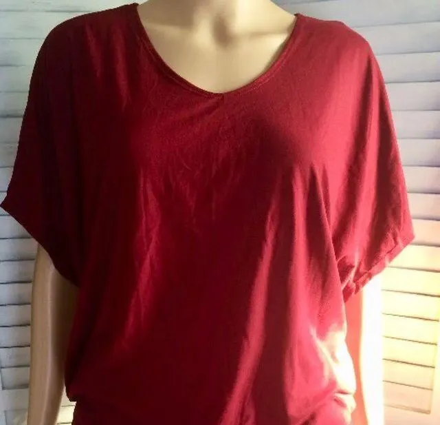 Burgundy Blouse, Small Red - Image 3
