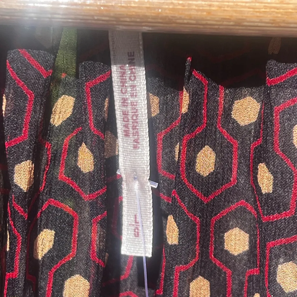 Free People black combo self Tie Blouse - Image 6