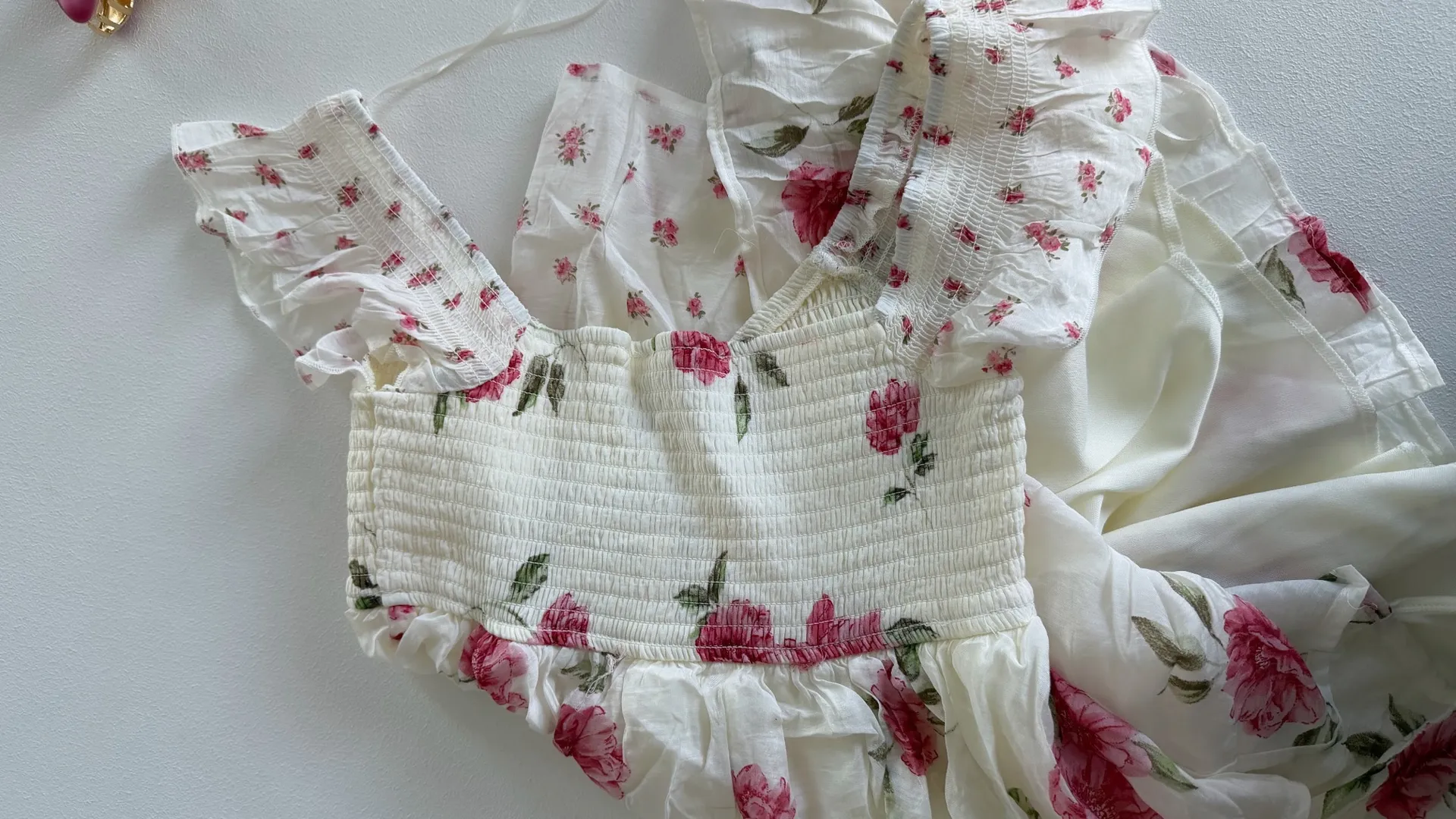 Babydoll floral Rufle mini dress - Image 6