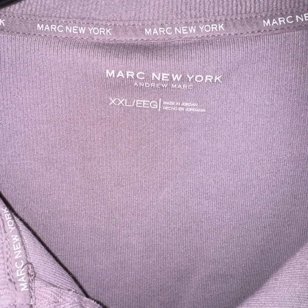 Marc New York Plus Ribbed Quarter Zip Pullover Pockets Purple XXL 2X - Image 6