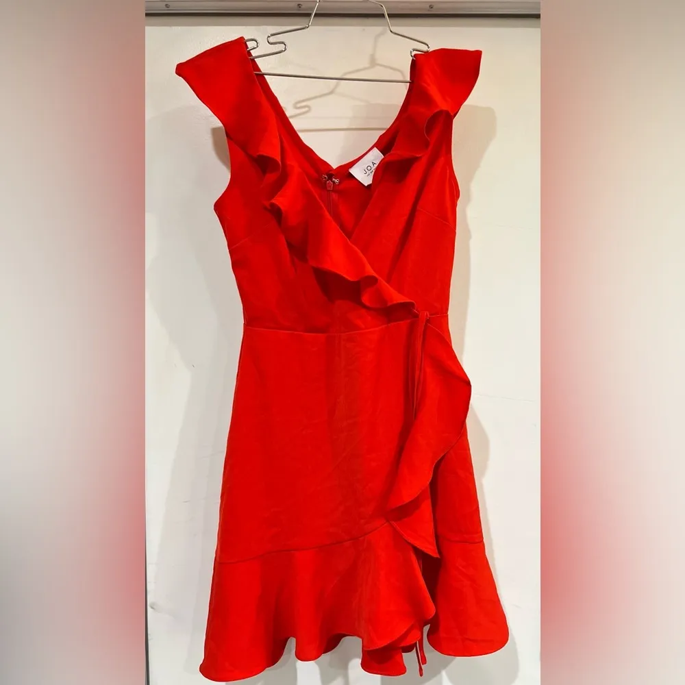 J.O.A Jennessa Red Ruffled Wrap Dress size Xsmall
NWT - Image 11