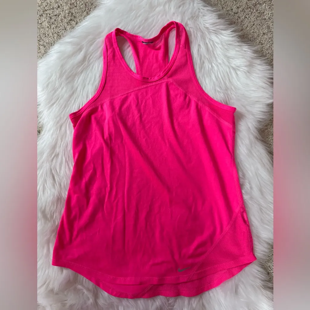 Nike SET: Barbie Pink Vented Tank Top and Pink/White Crackle Running Shorts - Image 6