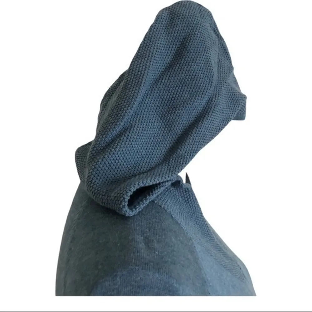 Lilla P Hooded Short Sleeve Blue Pullover Size S - Image 11