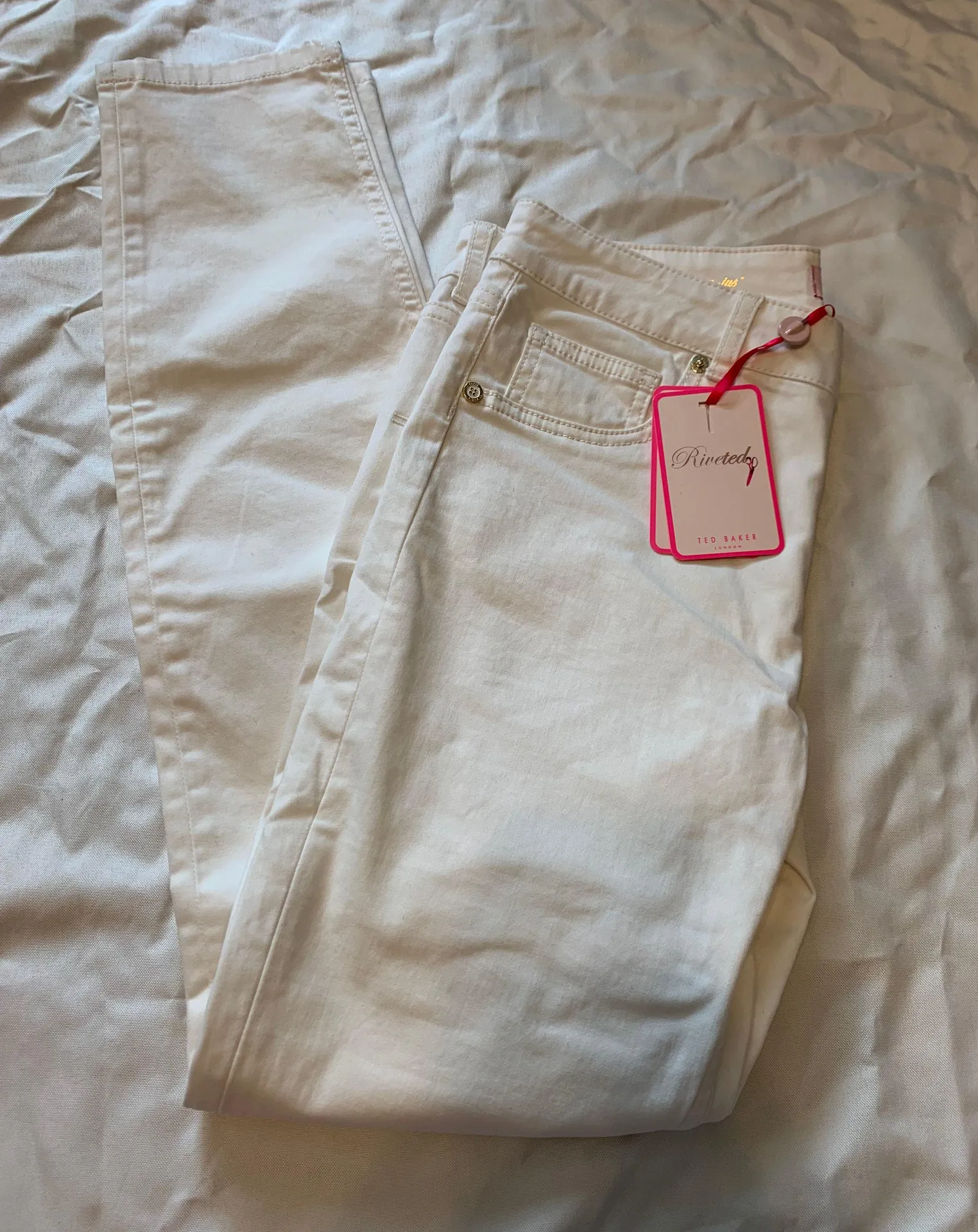 Ted Baker White Skinny Ankle Denim Jeans - Image 2