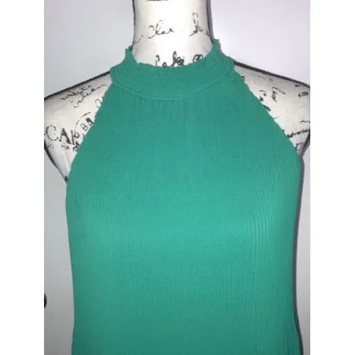 APT 9 Green Mock Neck Ribed Light Weight Stretch Tank Top EUC Small - Image 7