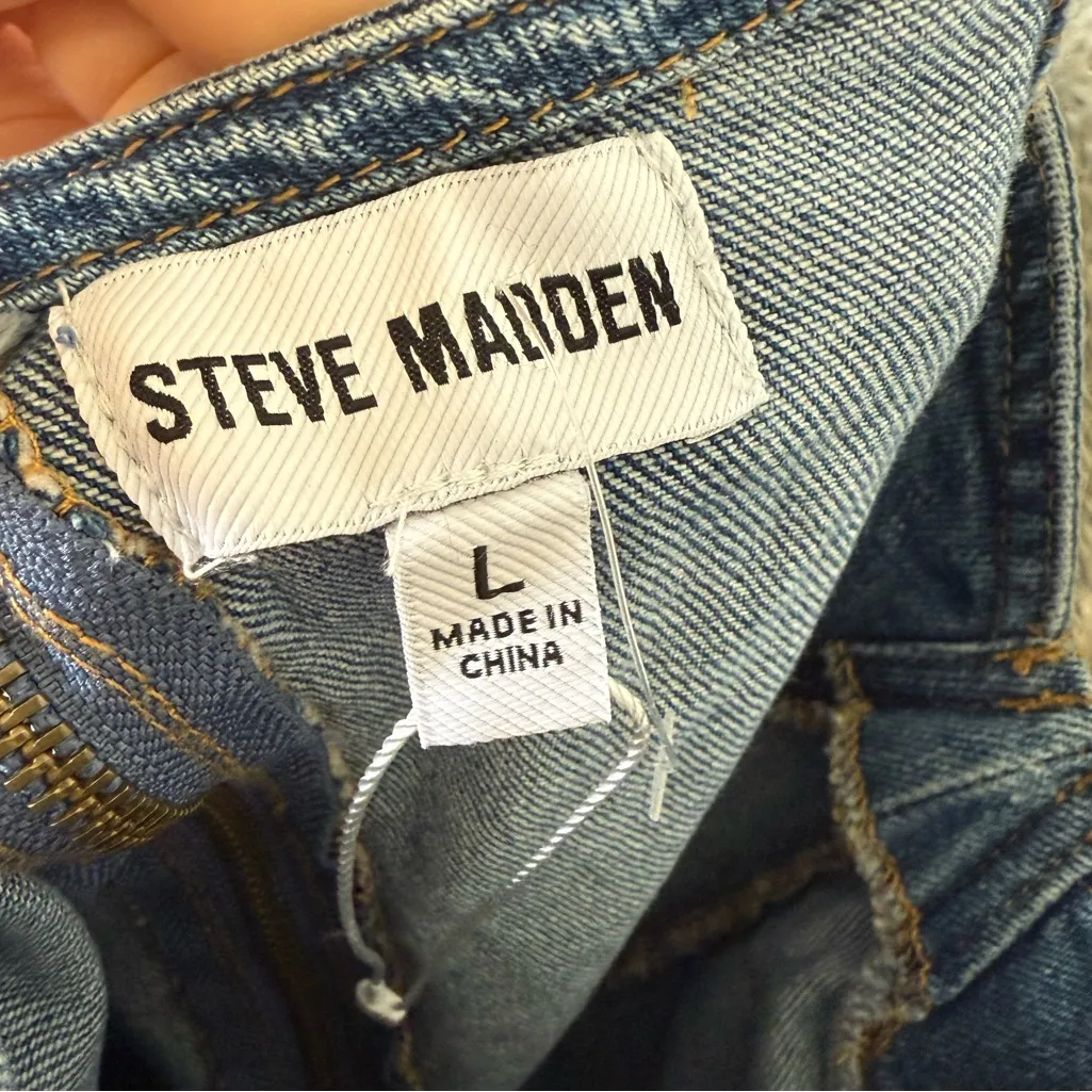 Steve Madden Denim Dress Size Large - Image 6