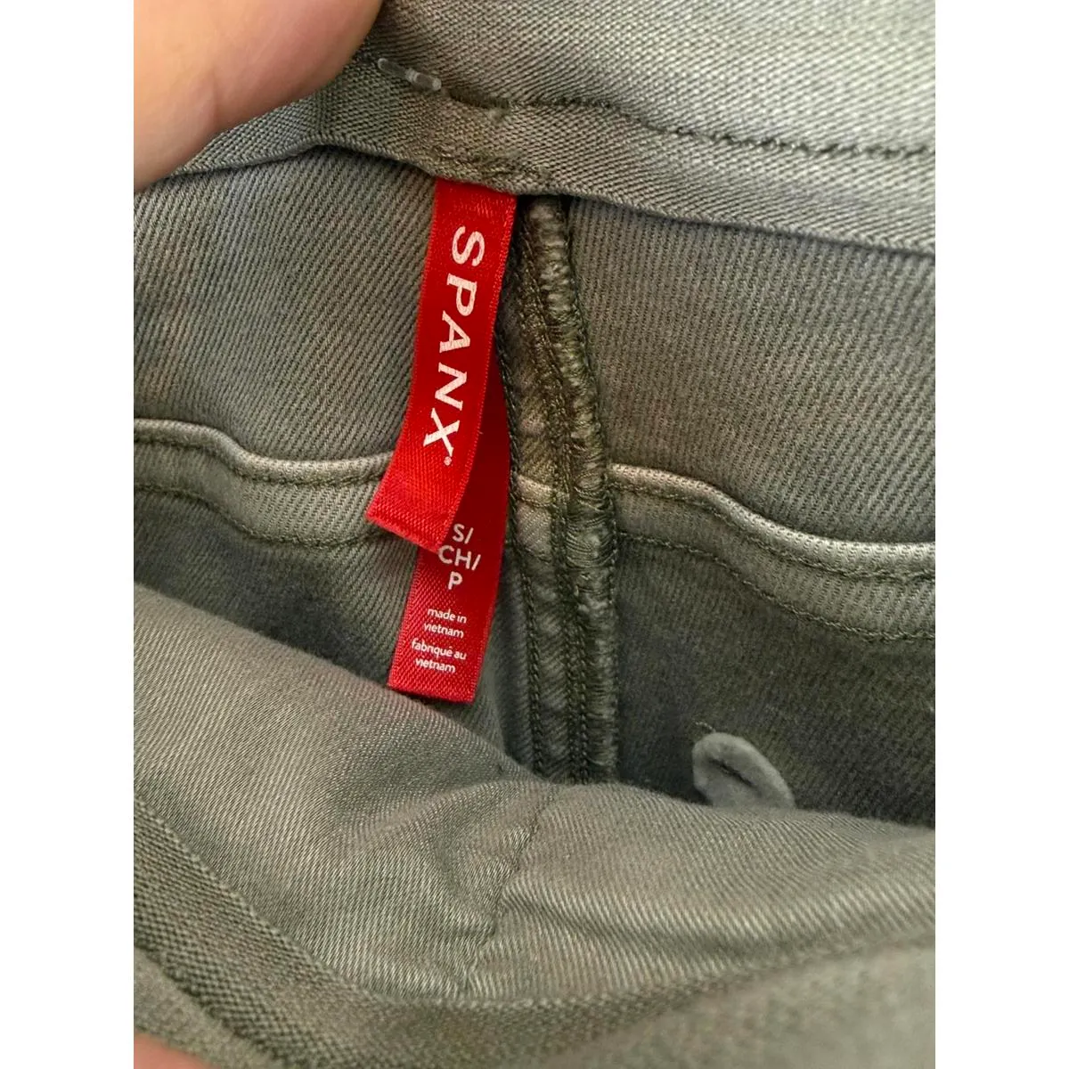 Spanx Green Stretch Twill Straight Leg Pant – Size - Small - Image 5