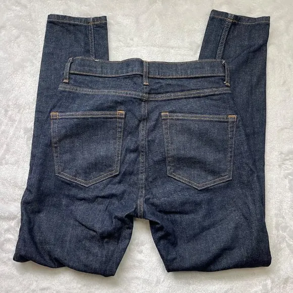 Everlane Women's Cotton Blend Dark Wash High Rise Skinny Ankle Jeans Size‎ 28 - Image 10