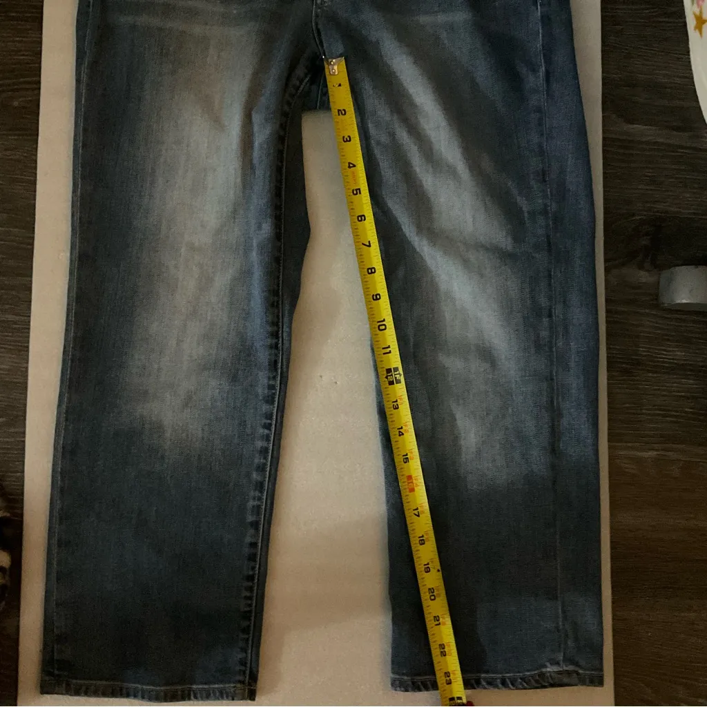 Lucky Brand Denim Blue Sweet Jean Crop Flap 10/30 Casual Bohemian Festival Capri - Image 8