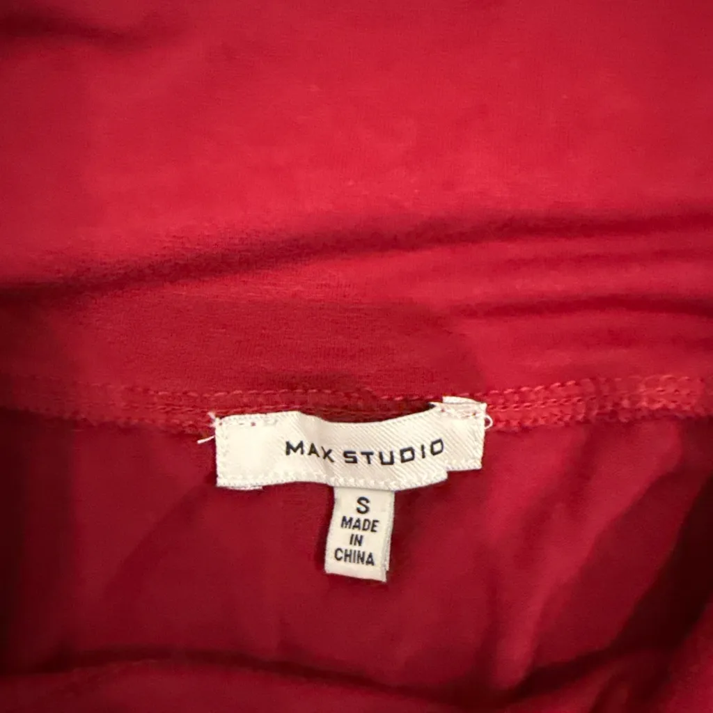 Max Studio  Red Flowy Midi Skirt Size Small - Image 3