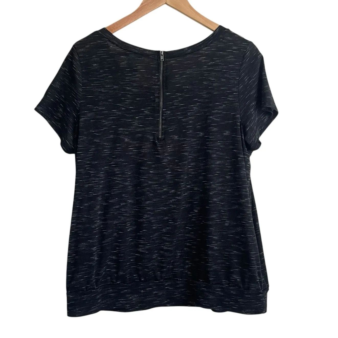 Torrid Women Top L Space Dye Black‎ Lace Bodice Witchy Whimsigoth Y2K Rocker - Image 3