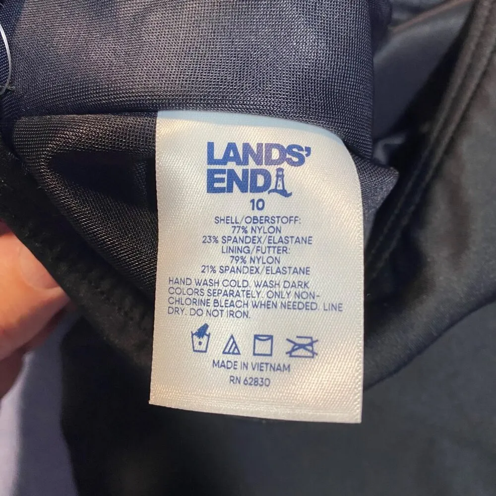 Lands End Womens Swim Skirt With Built-In Briefs Black Size 10 - Image 4