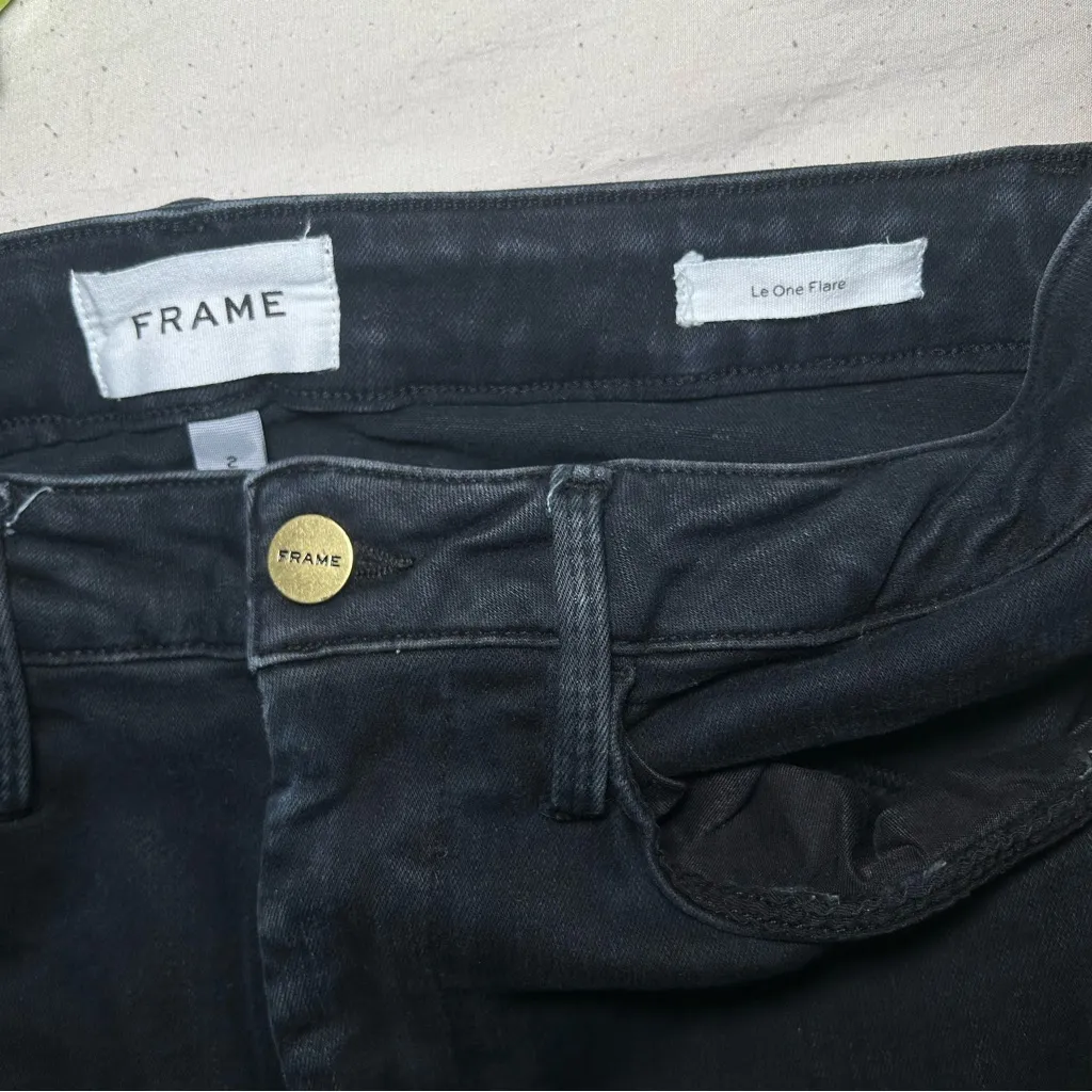 FRAME Le One High Rise Flare Denim Jeans Women’s size 2 29-34 - Image 11