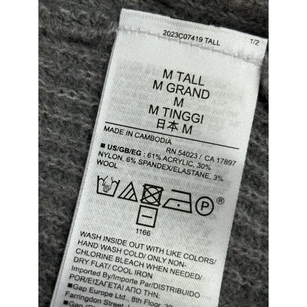 *New GAP Knit Sweater Dress Womens MTall Gray Cowl Neck Neutral Classic Office - Image 9