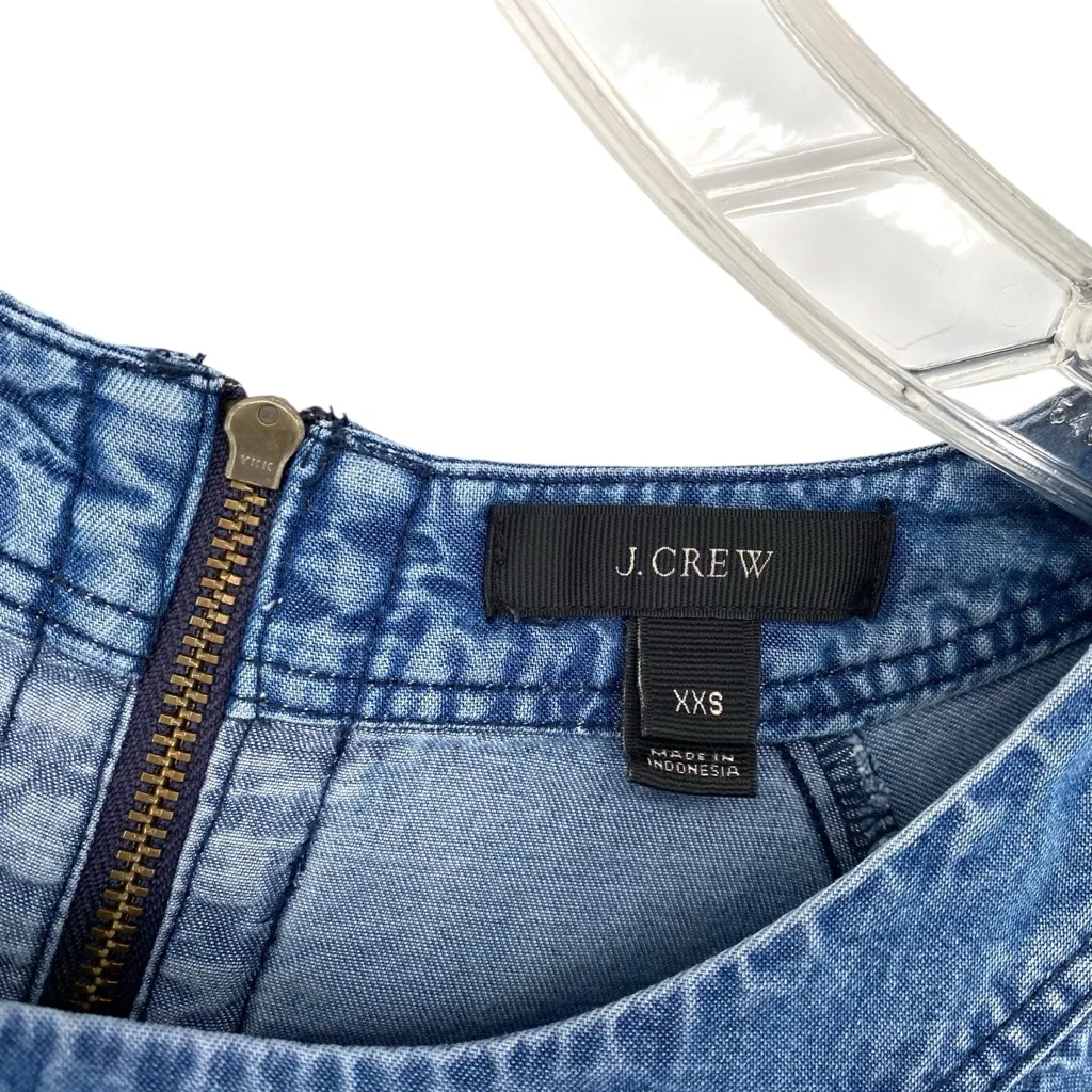 J. Crew Chambray Short Raglan Sleeve Mini Dress - Image 4