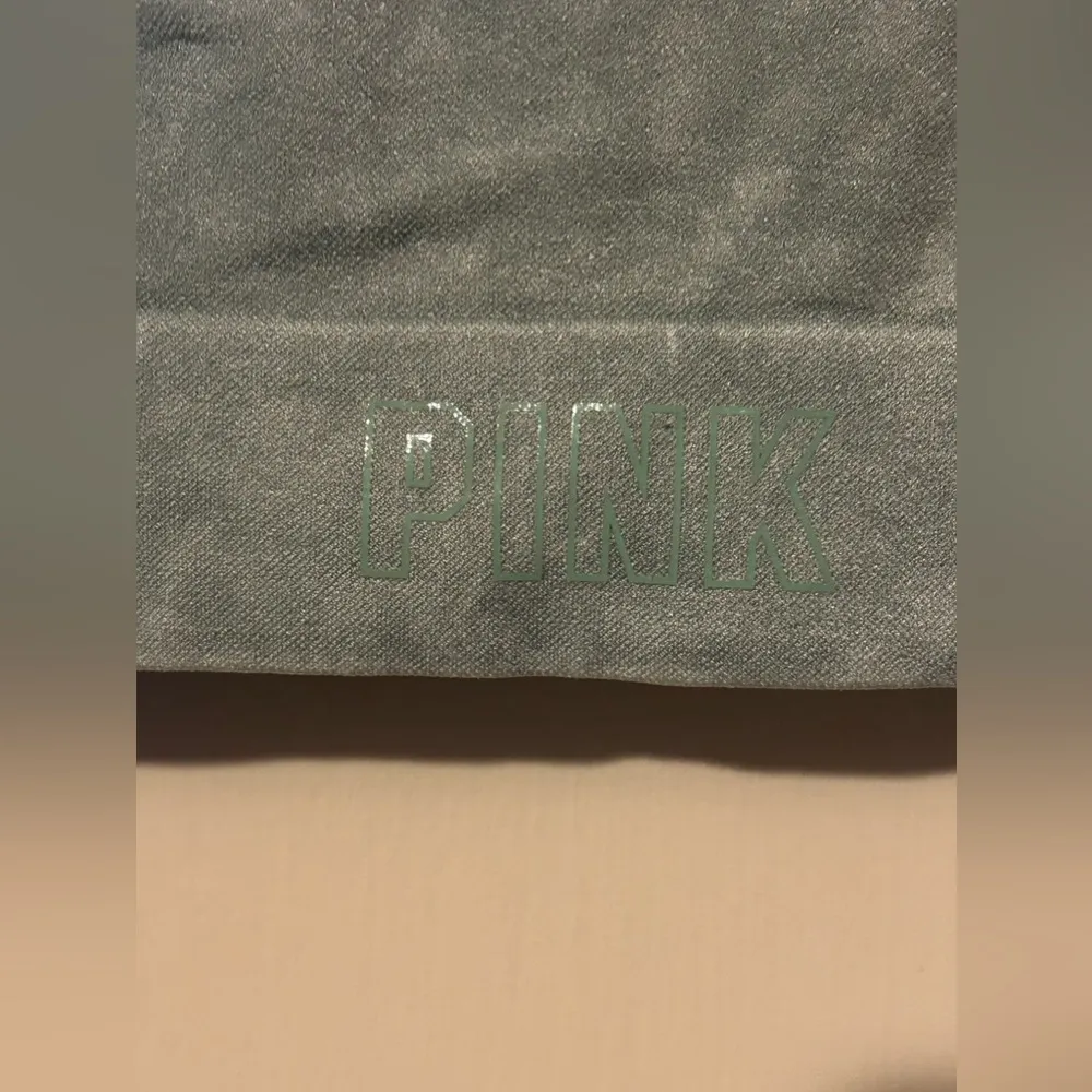 PINK Seamless Long Sleeve Crop Crewneck | Size: L | Seasalt Green Acid Wash - Image 5