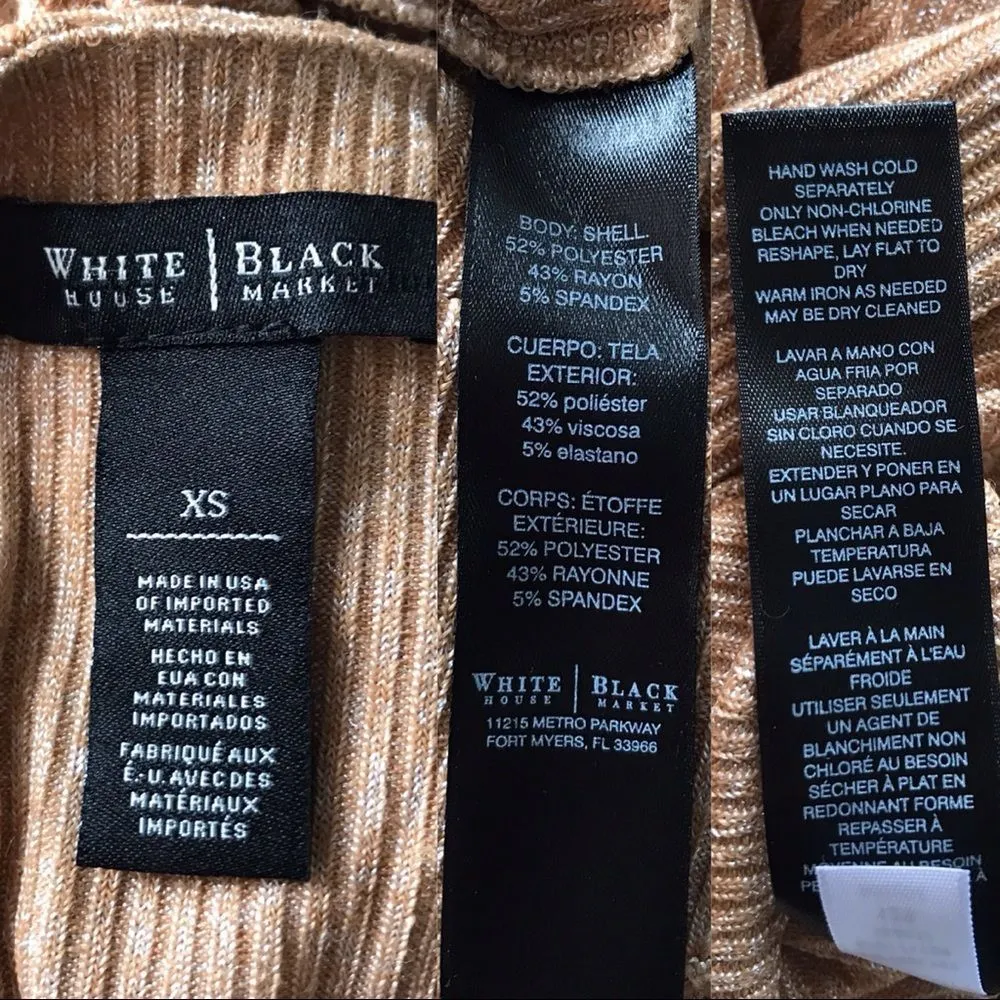 White House | Black Market  Tan Ribbed Long Sleeve XS - Image 7