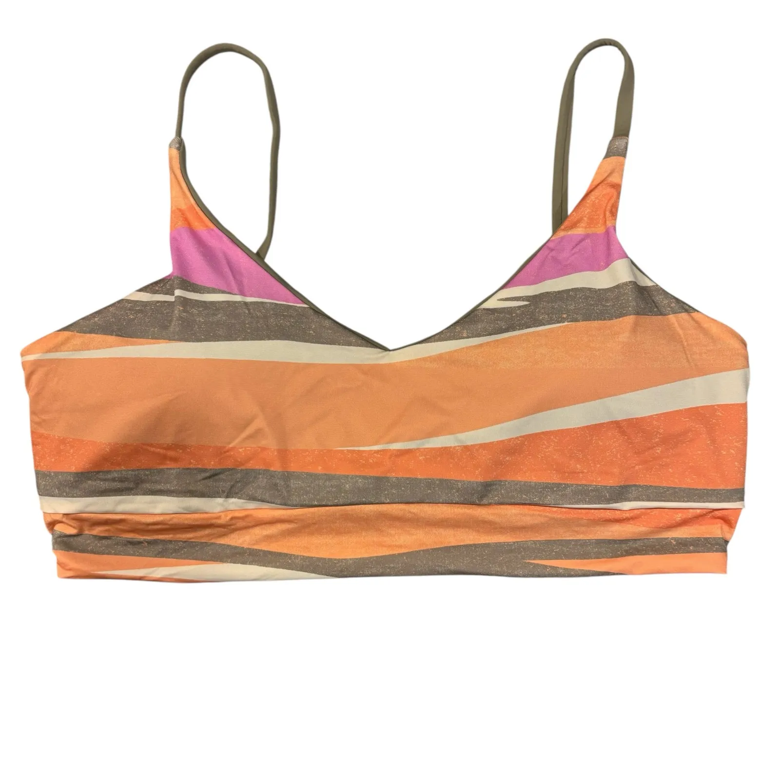 NWT PRANA Willow Falls Reversible Swim Top, Size S, Purple, Orange, Green - Image 3