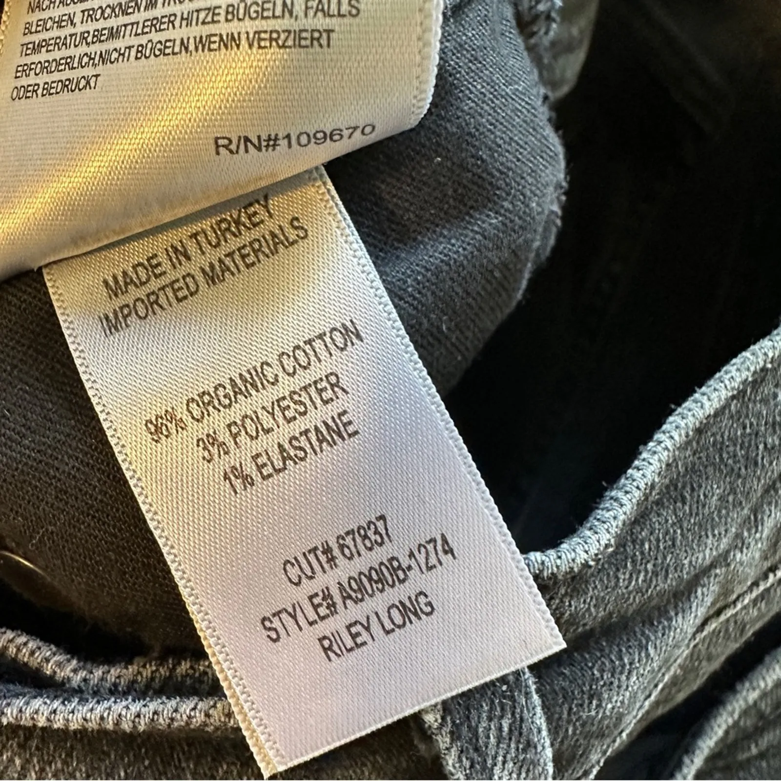 AGOLDE Riley Long Straight Jeans Black Panoramic 27 - Image 6