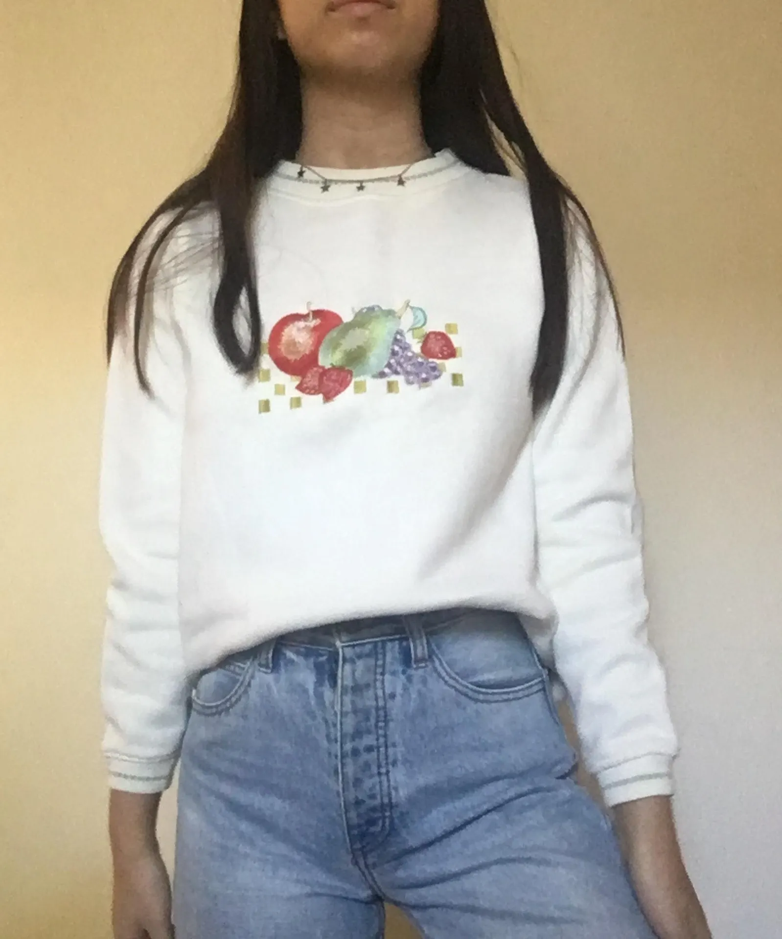 Embroidered White Sweater - Image 2