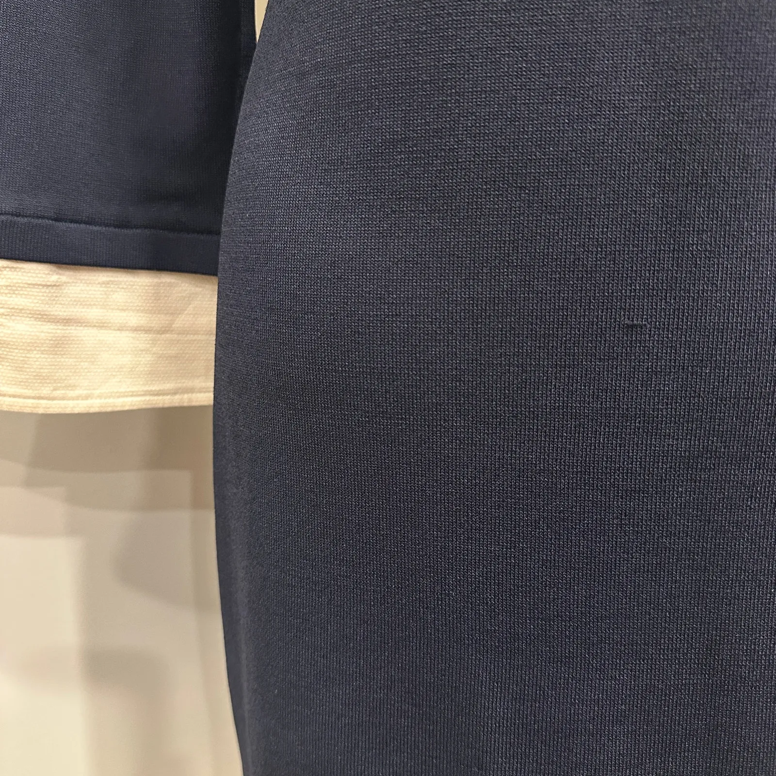 VTG 90s Ralph Lauren L-RL Navy Knit Collar Shirt Dress Mod Preppy Heritage Small - Image 13