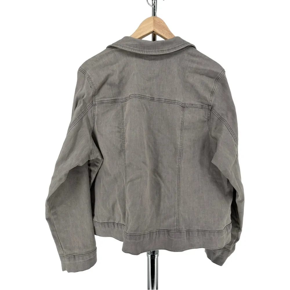 Market & Spruce Sterling Grey Denim Jacket size 1X NWT Stitch Fix Gray Jean - Image 8