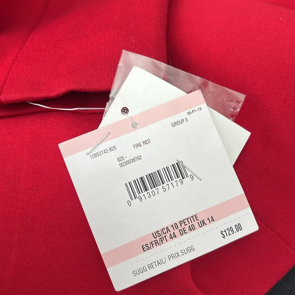 Kasper Zip Cuff Notched Collar One-Button Blazer in Red Petite Size 10, New $129 - Image 12