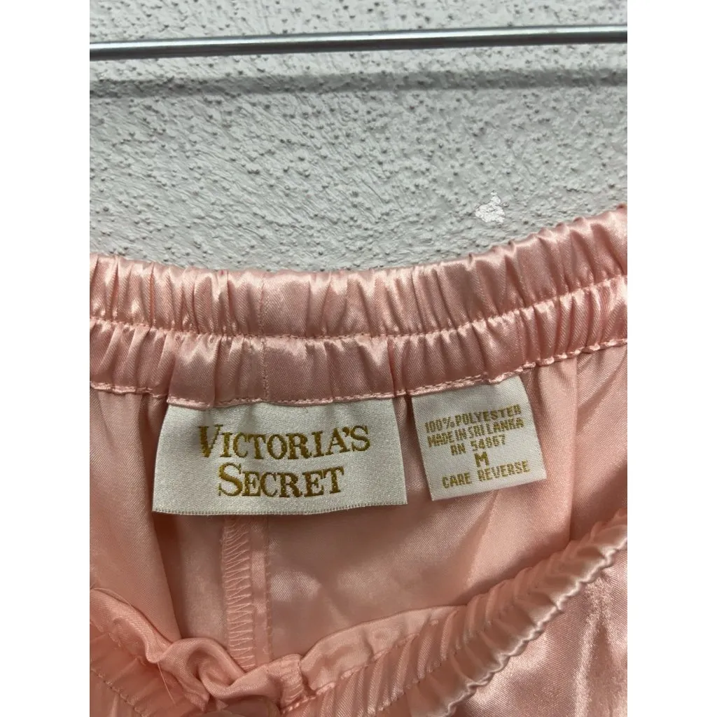 Vintage Victoria’s Secret Gold Label 2 Pc Pajama Sleepwear Set Sz M Purple Satin - Image 8