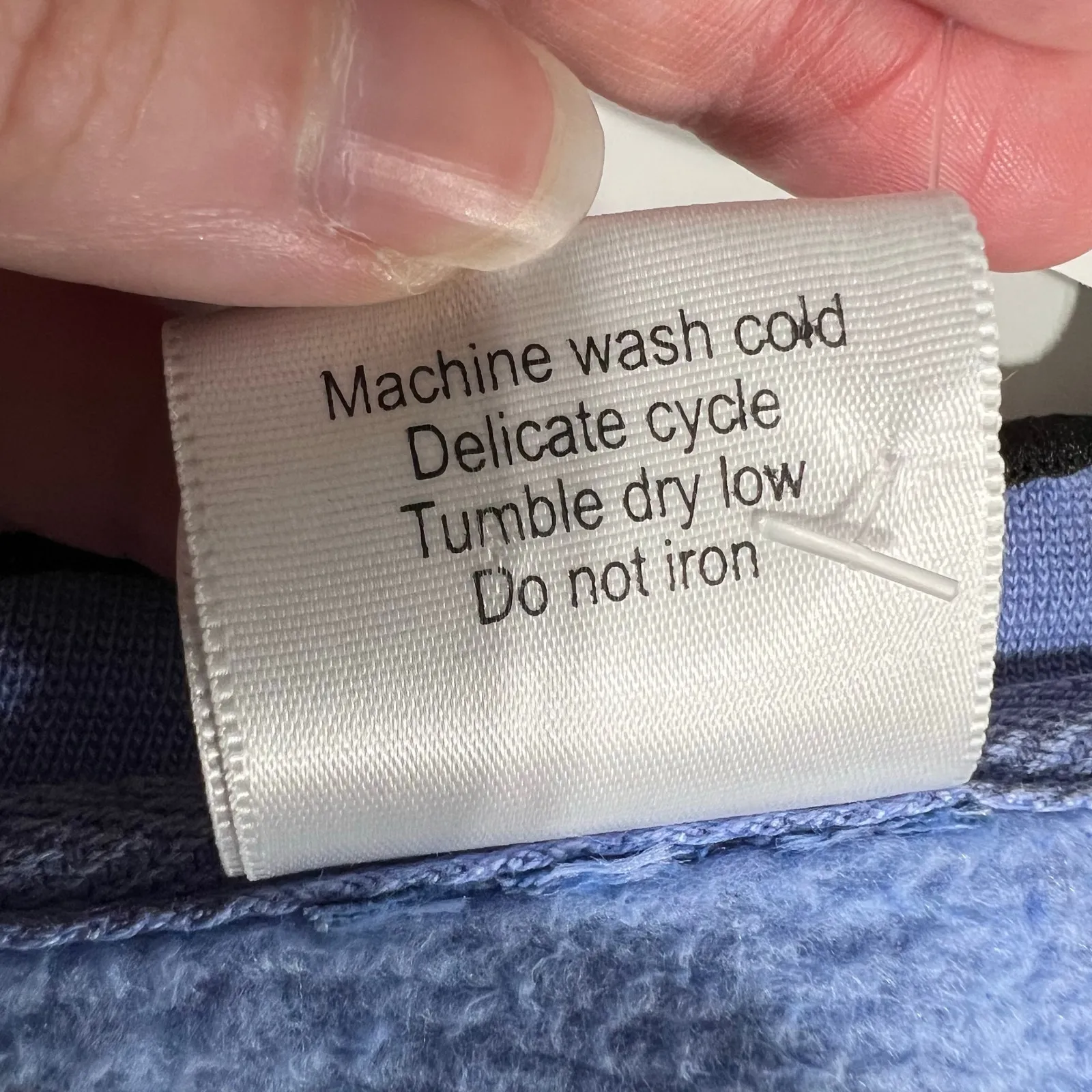 Vintage Stick Chics Womens Hand Painted Sweatshirt Button Closure Blue Medium - Image 13