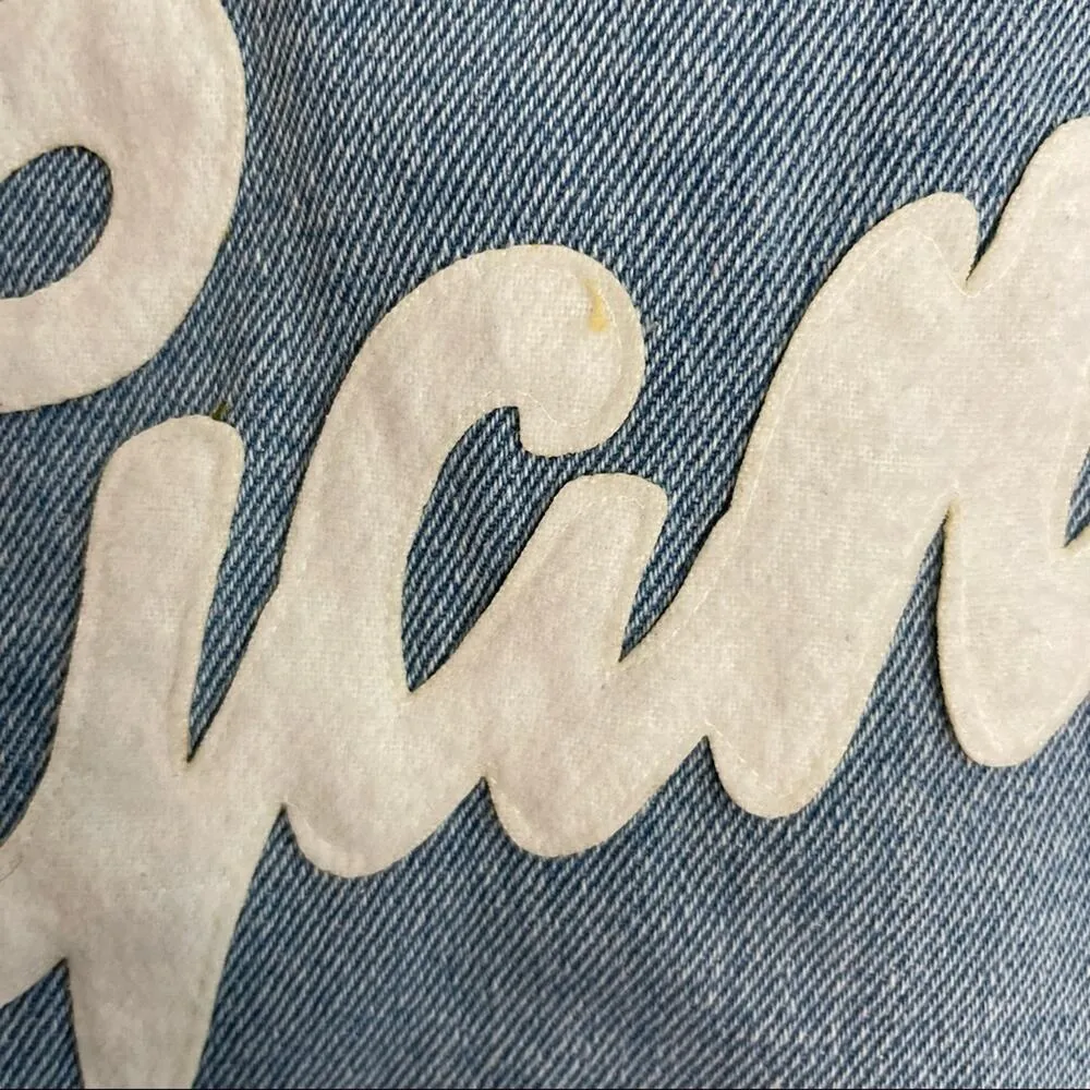 High Heels Suicide Becca Glow Gang Denim Jacket Blue Size L - Image 8