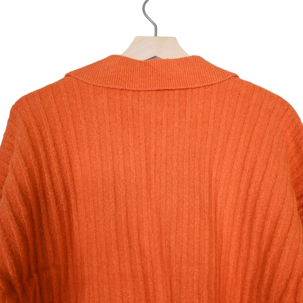 Pistola Womens Small Zoe Relaxed Polo Sweater in Burnt Orange NEW - Image 5
