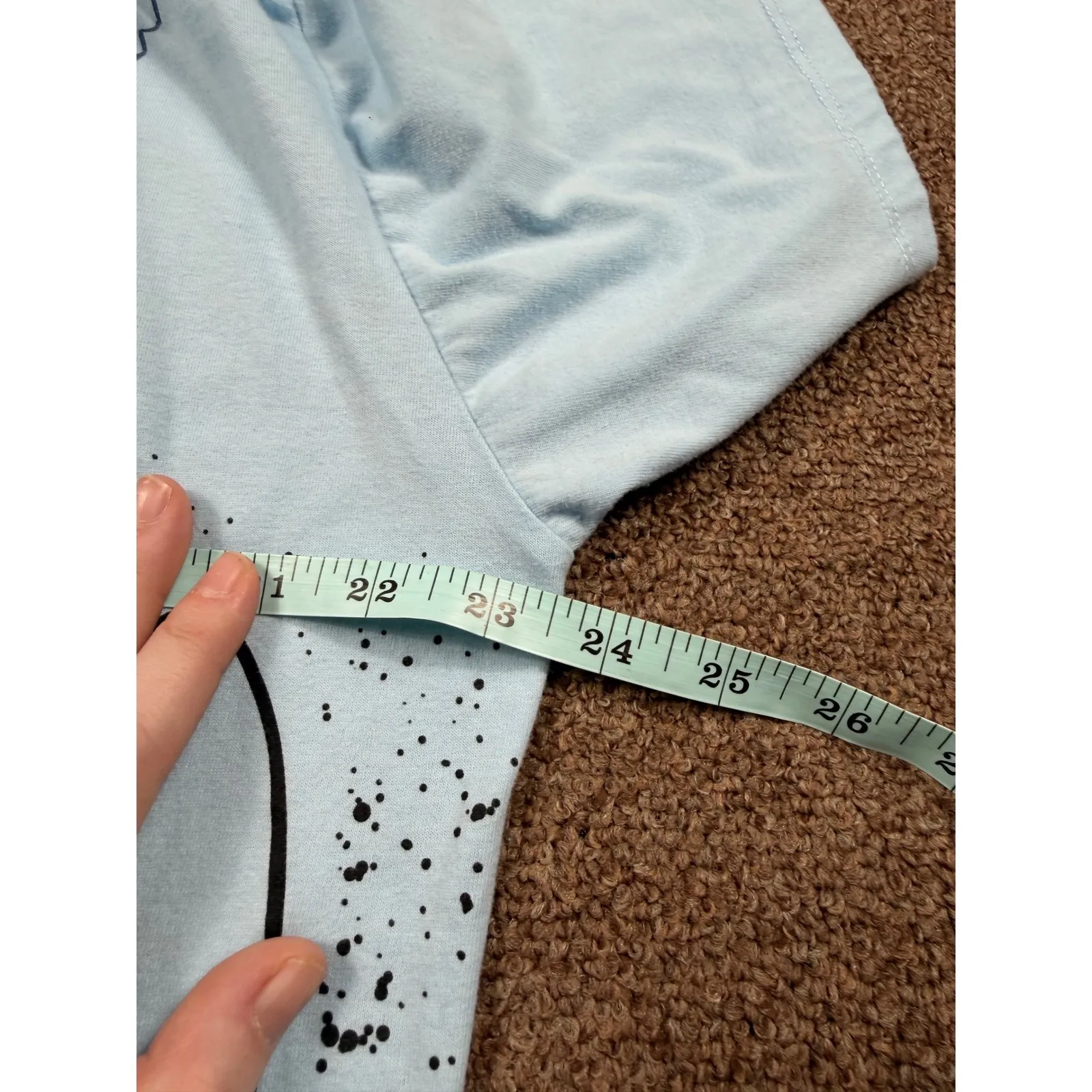 Disney Stitch Embroidered Ohana Means Family Blue Graphic T Shirt Womens XL - Image 7