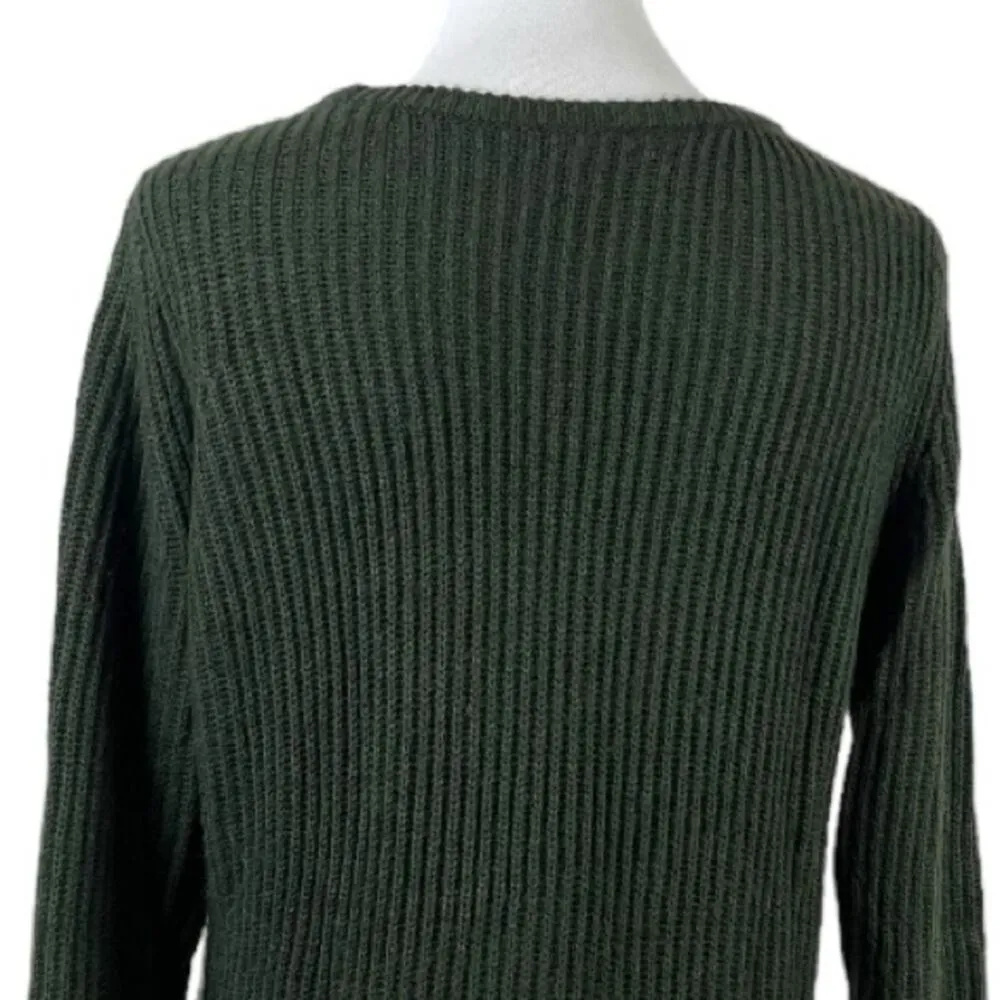 Westport Dressbarn Sweater Asymmetrical Hem Olive Green Women’s Size Medium - Image 10