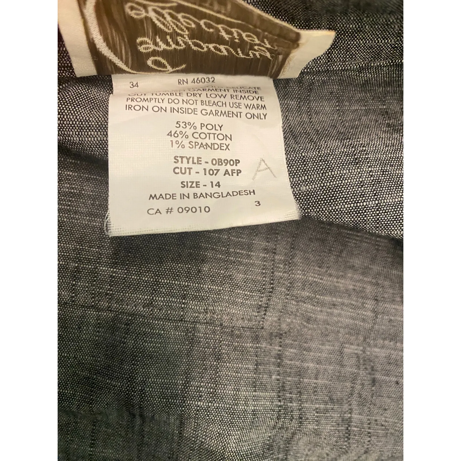 Company Collection Gray Full Zip Vest Pockets‎ Grommet Detail Size 14 Petite - Image 6