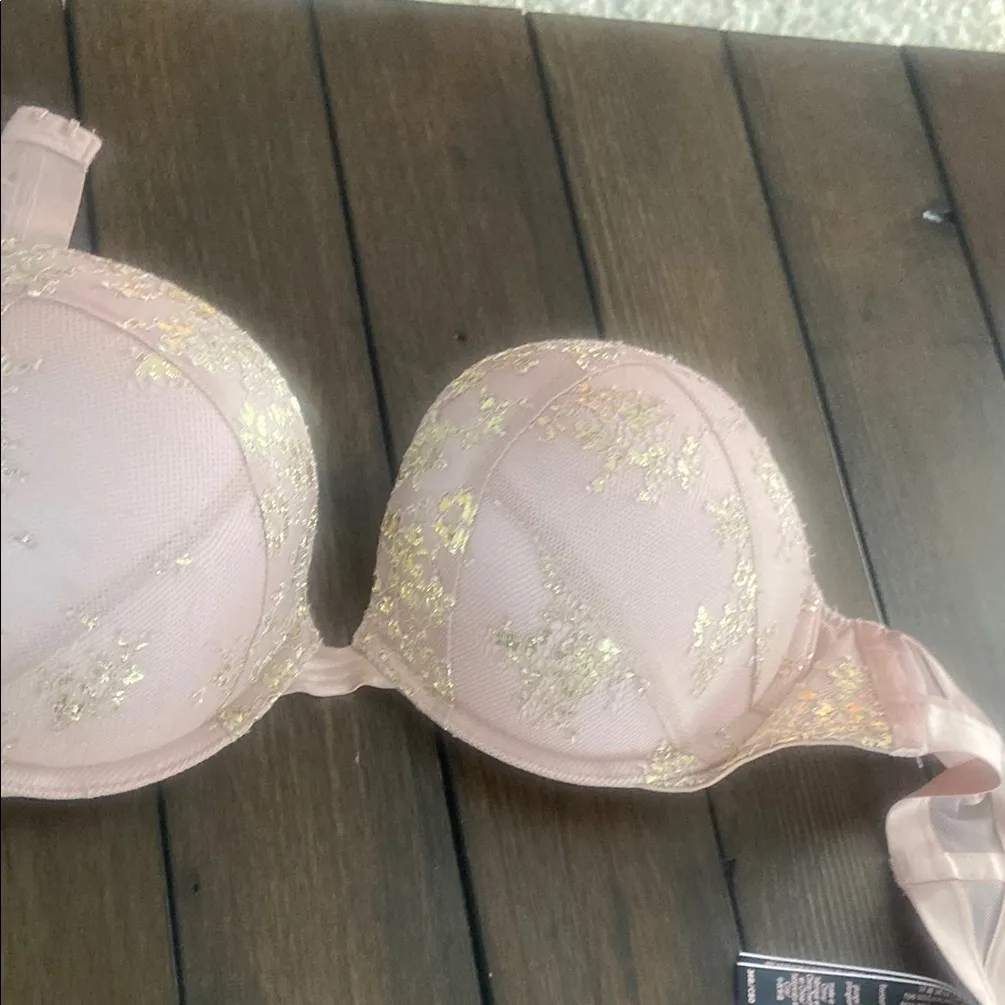 Victoria Secret Very Sexy Push-up Bra Front Close Rose Pink Gold
Shimmer - Image 10