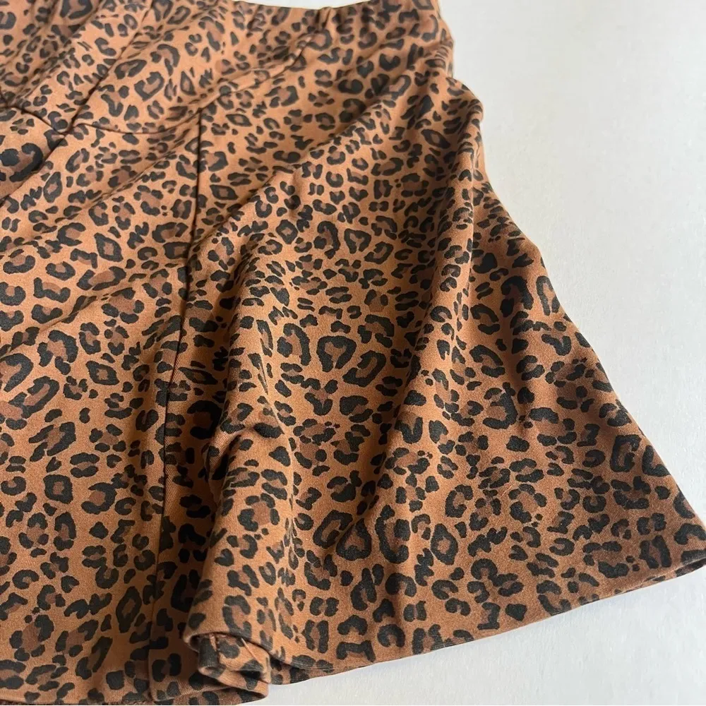 leopard cheetah animal print circle skirt brown and black xs - Image 4
